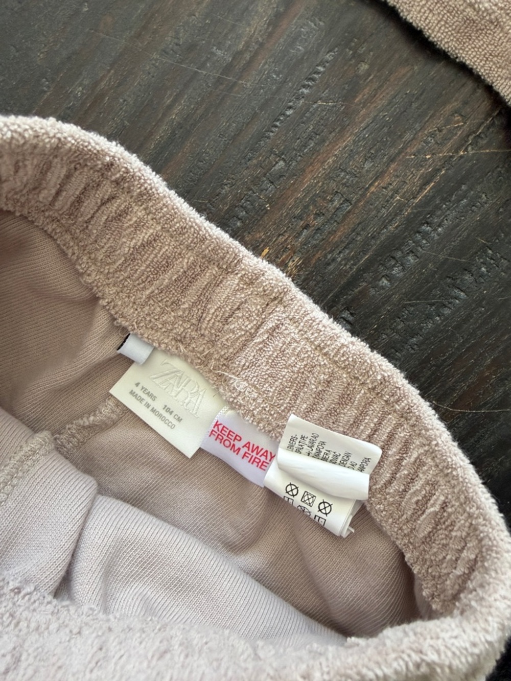 Zara cosy Terry Polo Top & Shorts Set - Taupe - Picture 4 of 10